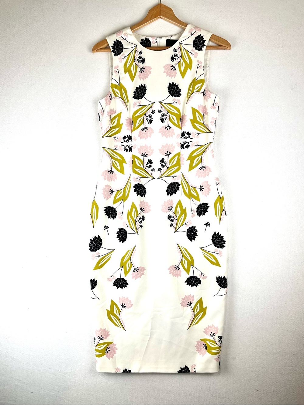 Cynthia Rowley Stencil Floral Sheath Dress Sleeveless Guest Cocktail Party